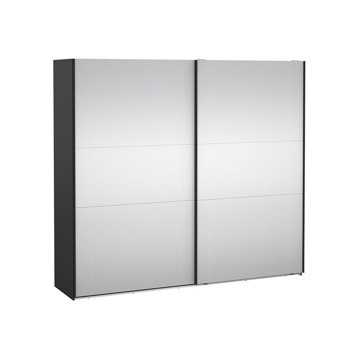 SCHIEBETÜRENSCHRANK, Como, Grau, Holzwerkstoff, 244 x 67 x 221 cm - Grau, Holzwerkstoff (244/221/67cm) - ebuy24