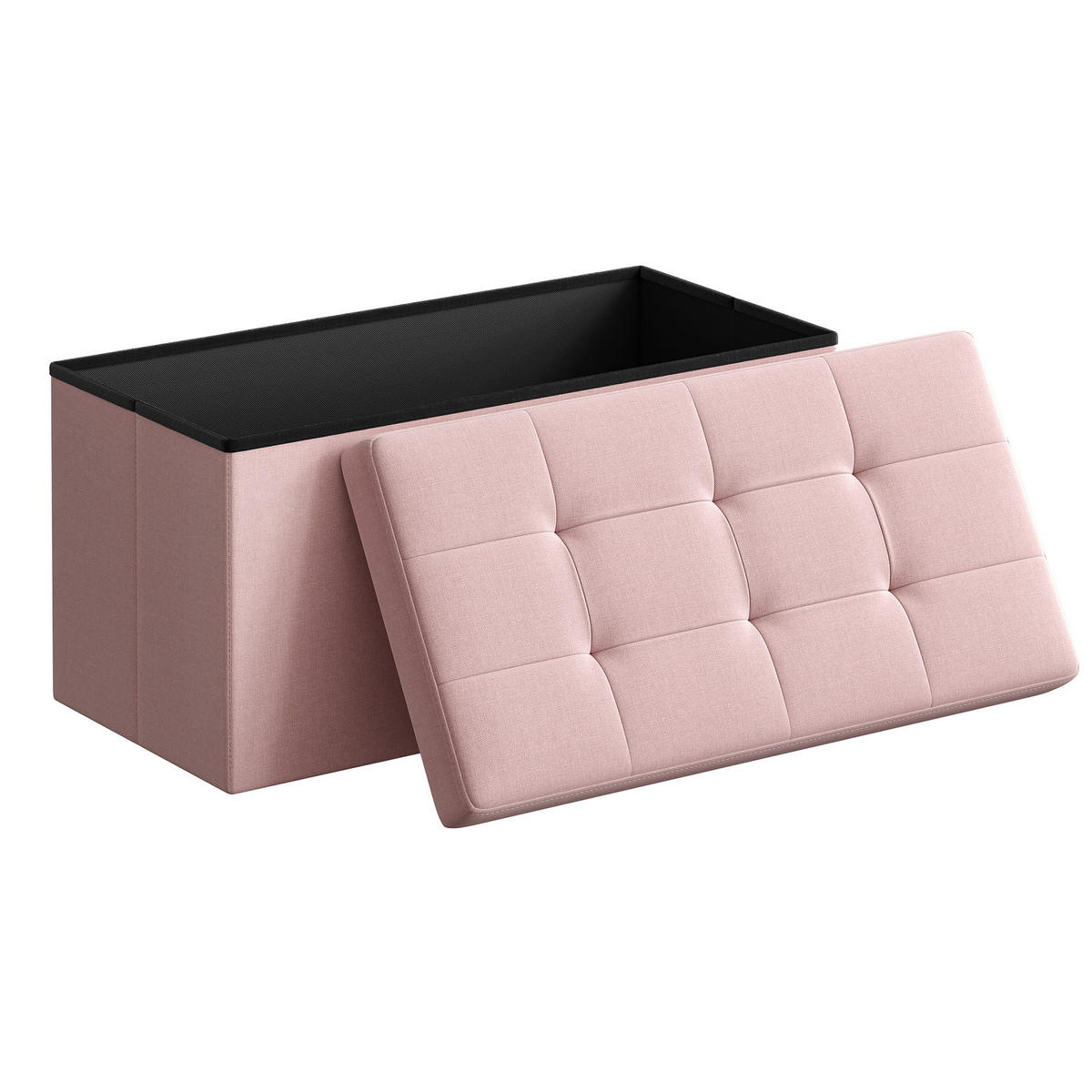 POUF-FALTEN, rosa - Pink, Holz/Textil (38/38/76cm)