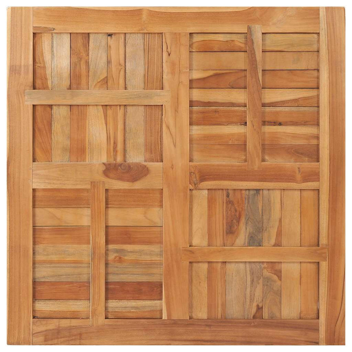 TISCHPLATTE Massivholz Teak Quadratisch 90/90/2,5 Cm - Braun, Holz (90/90/2.5cm) - vidaXL