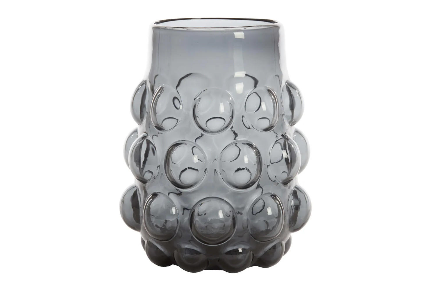 GLASVASE HAROA Ø24x30 cm, Glas, Grau - Grau, Glas (24/30cm) - Light & Living
