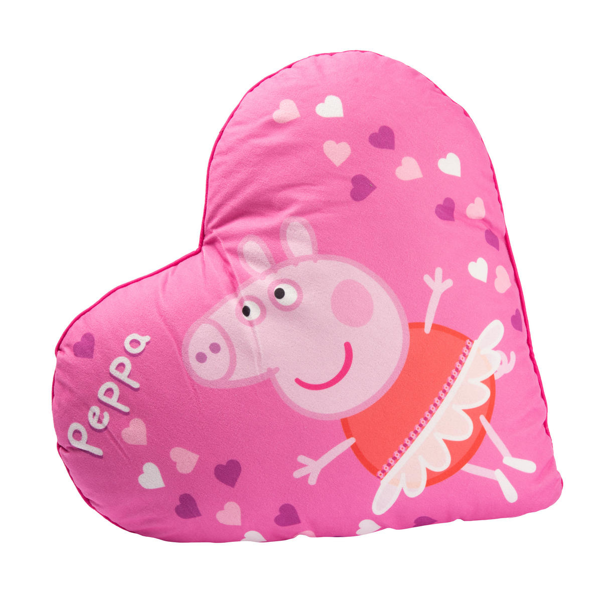 KINDERKISSEN Peppa Wutz Plüsch Herz Pink 45 x 45 cm - Pink, Textil (45/45cm) - United Labels