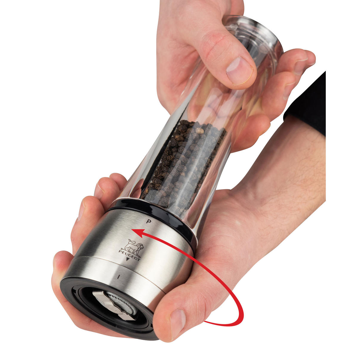 PFEFFERMÜHLE Daman uSelect 21cm Acryl Stahlmahlwerk - Transparent, Kunststoff (6.5/21/6.5cm) - PEUGEOT