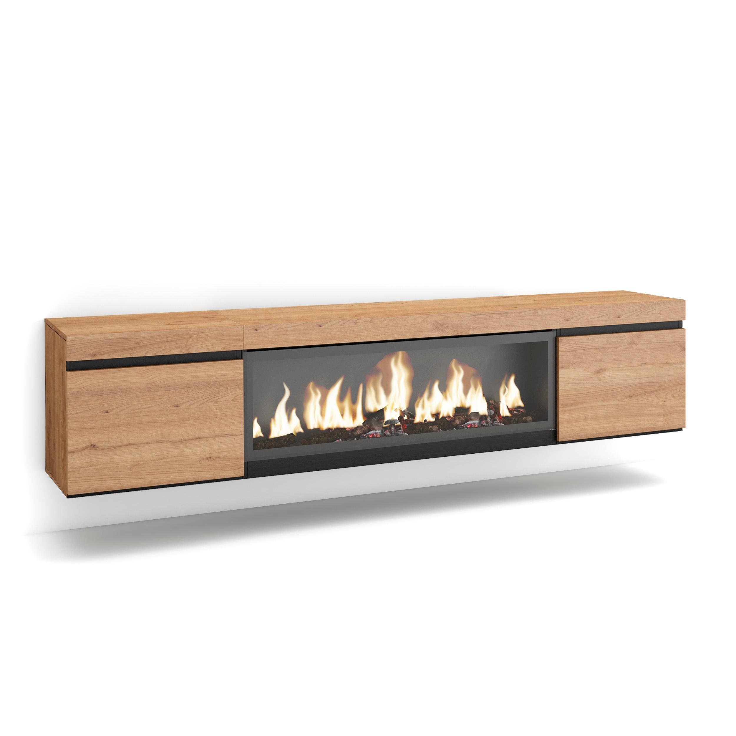 Skraut Home Lowboard, Eiche, Mehrfarbig 208x45x35 cm
