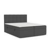 BOXBETT Lean 160/200 cm Anthrazit im Megan Stoff - Anthrazit/Schwarz, Holz/Holzwerkstoff (160/200cm) - AltaBeds