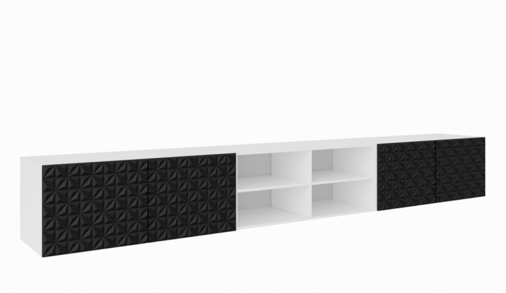 Sepro Meble Tv-Schrank Schwarz, Weiß 300x41x40 cm