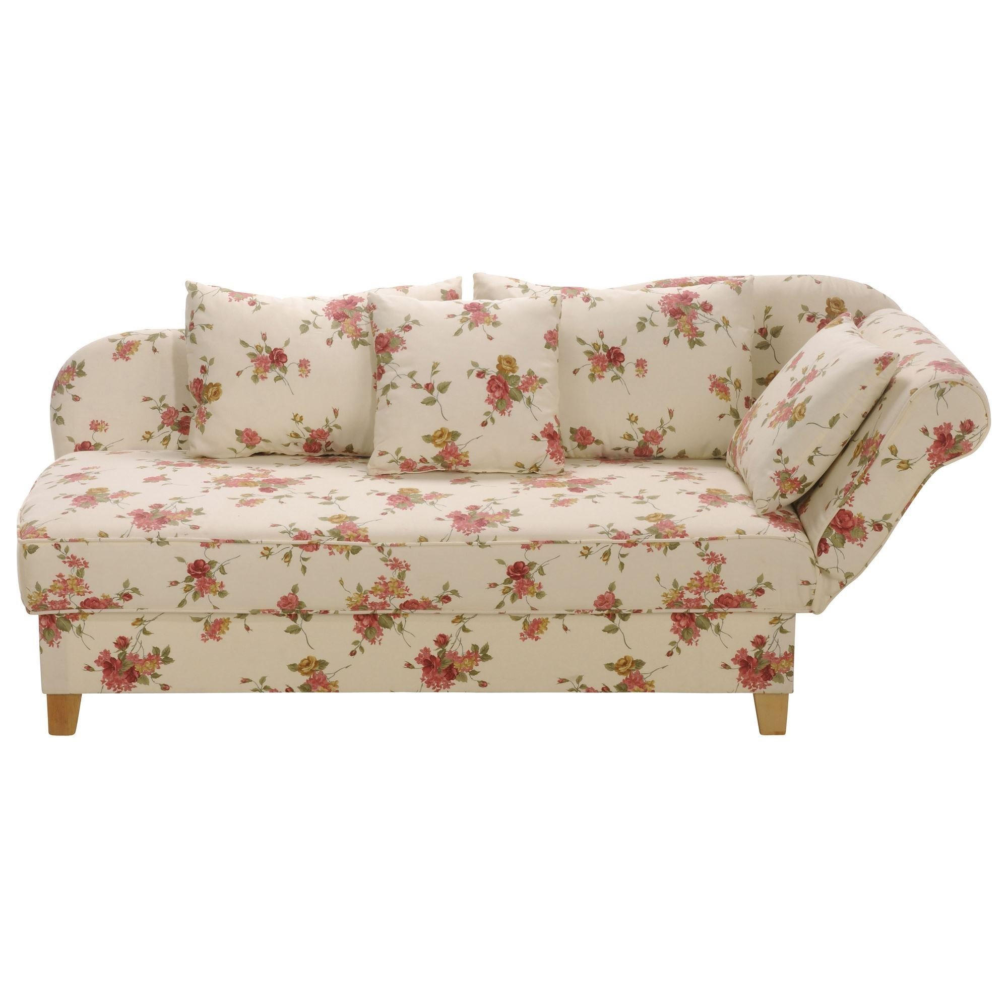 RECAMIERE mit Armteil rechts klappbar Katia Bezug Flachgewebe Buche natur / beige - Beige/Multicolor, Kunststoff (190/82/88cm) - 58aufmkessel