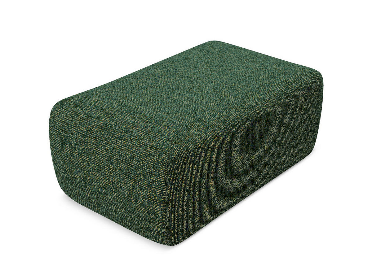 POUF Strukturstoff Stoff Grün - Schwarz/Grün, Kunststoff/Textil (102/40/62cm) - Makamii