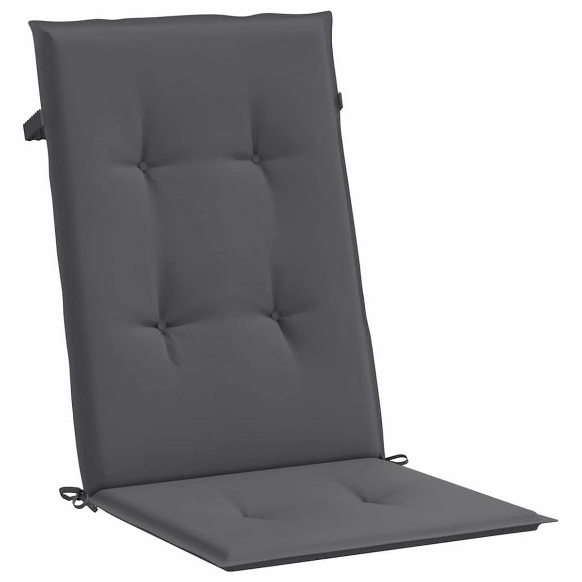 GARTENSTUHLAUFLAGEN Für Hochlehner 6Er Set Anthrazit 120/50/3 Cm - Anthrazit, Textil (50/3/120cm) - vidaXL