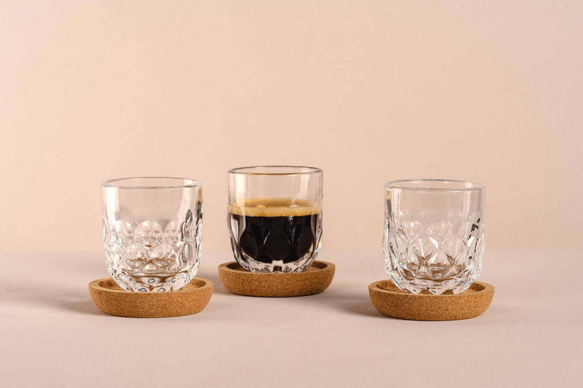 ESPRESSOGLÄSER-SET (1/2/3) Gocce transparent 60 ml 6er Set - Transparent, Glas (0.06L) - Leonardo Living