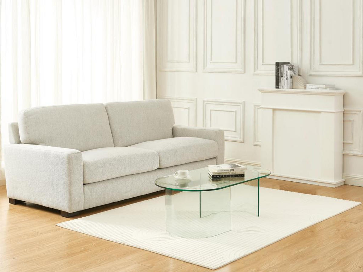 COUCHTISCH - gebogenes Sicherheitsglas - Transparent - NIZWA - Transparent, Glas (115/60/40cm) - Vente-Unique