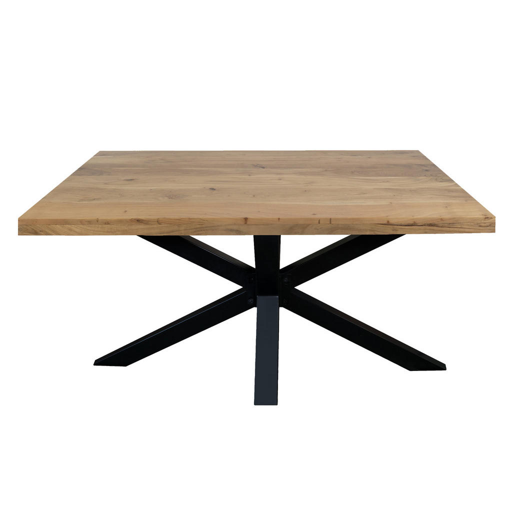 Thumbnail - SAM Esstisch, Natur, Schwarz, Holz, Echtholz,Akazie, Rechteckig,Quadratisch, Sternfuß, 260x77x100 cm, Esszimmer, Tische,...