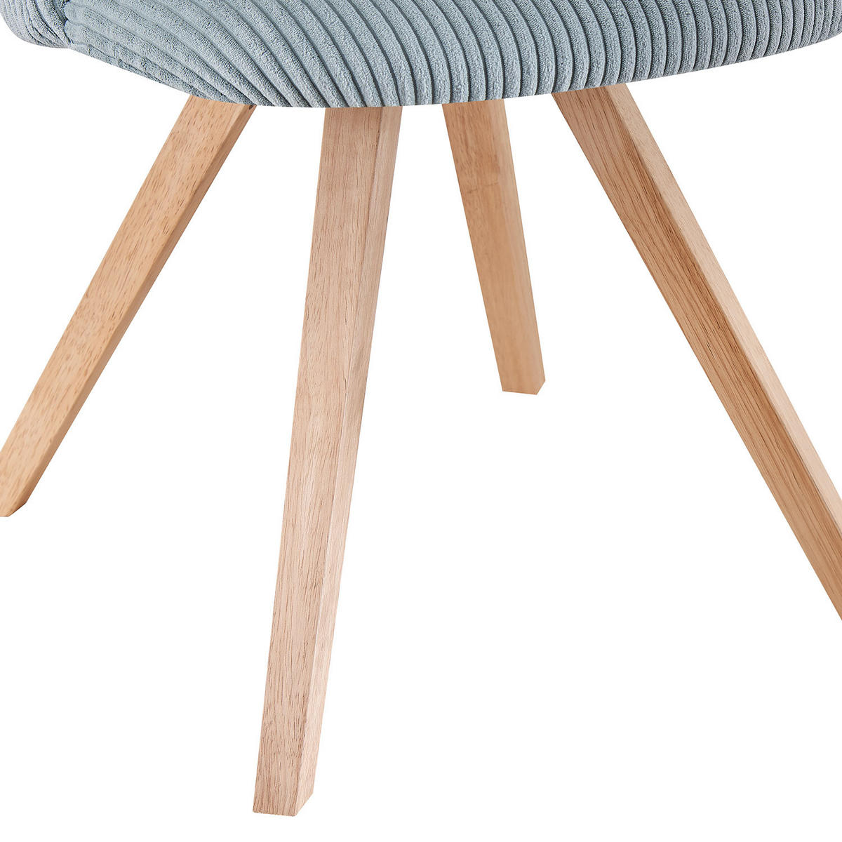 STUHL MARY Blau 2 Stück - Blau, Eichenholz/Textil (53/81/59cm) - B&D Home