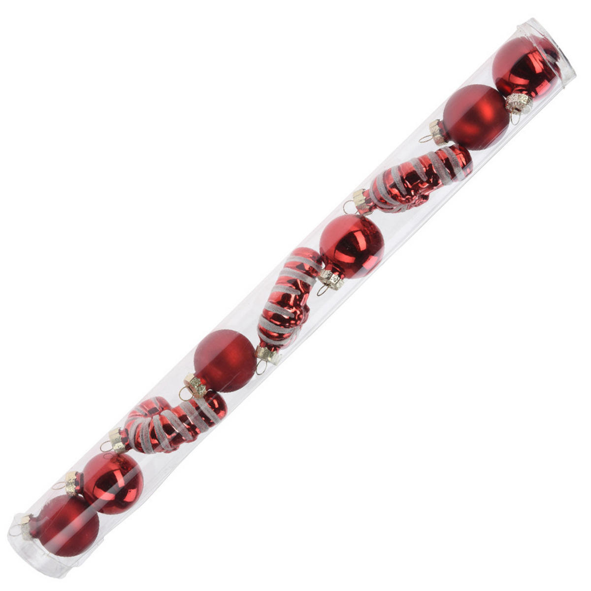 WEIHNACHTSKUGEL Santa Lila Rot 3/3/3 cm Kunstoff - Rot, Kunststoff (3/3/3cm) - Mondex