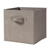 AUFBEWAHRUNGSWÜRFEL aus Vliesstoff 28x28cm - 2er Pack - Taupe, Textil (28/28/28cm) - Calicosy
