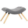 SITZHOCKER mit Berberfleece-Stoff, 67 x 45 x 38 cm, Dunkelgrau - Dunkelgrau, Kunststoff (45/38/67cm) - HOMCOM