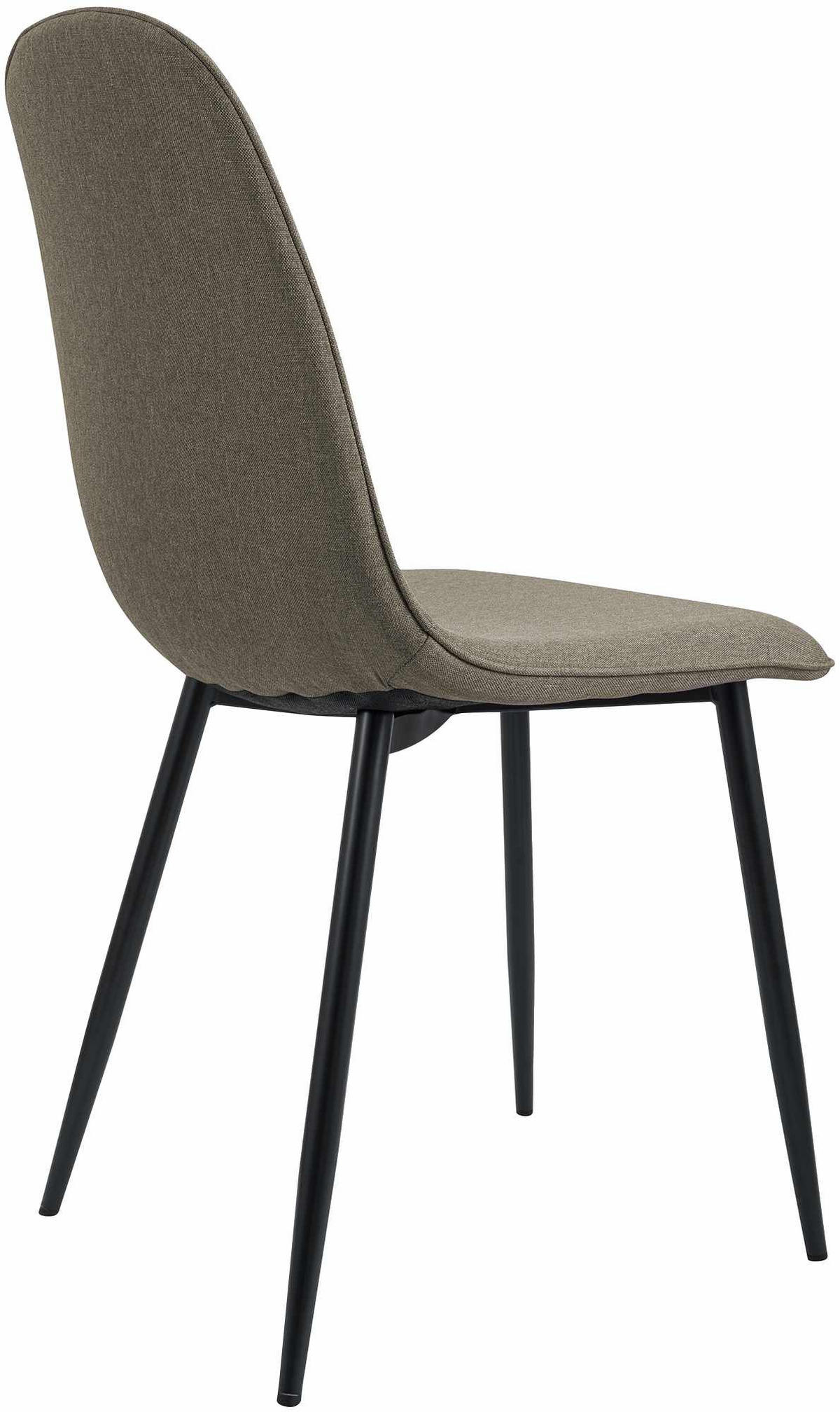 ESSZIMMERSTUHL 4er Set Stoff Taupe - Taupe/Schwarz, Textil/Metall (45/88/54cm) - CLP