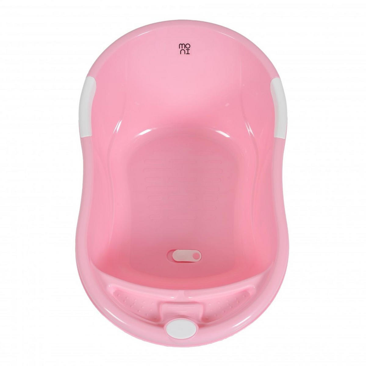 BABYBADEWANNE Lilly platzsparend rosa platzsparend mit Wasserablauf, Ablagefächer für Zubehör - Rosa, Kunststoff (51/80cm) - Moni