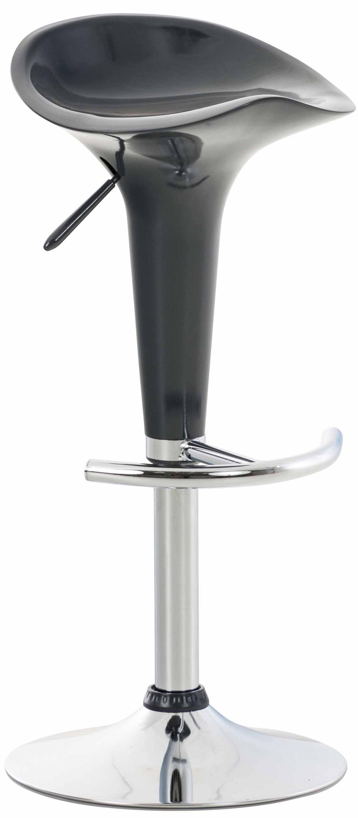 BARHOCKER Kunststoff Grau - Chromfarben/Grau, Kunststoff/Metall (37/87/37cm) - CLP