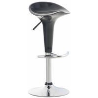 BARHOCKER Kunststoff Grau - Chromfarben/Grau, Kunststoff/Metall (37/87/37cm) - CLP