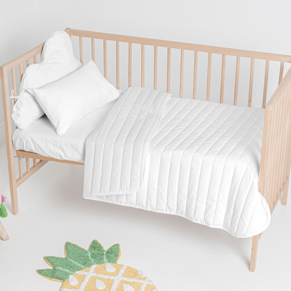 TAGESDECKE dash 100x130 cm (kinderbett) weiss - Weiß, Textil (100/130cm) - Happy Friday