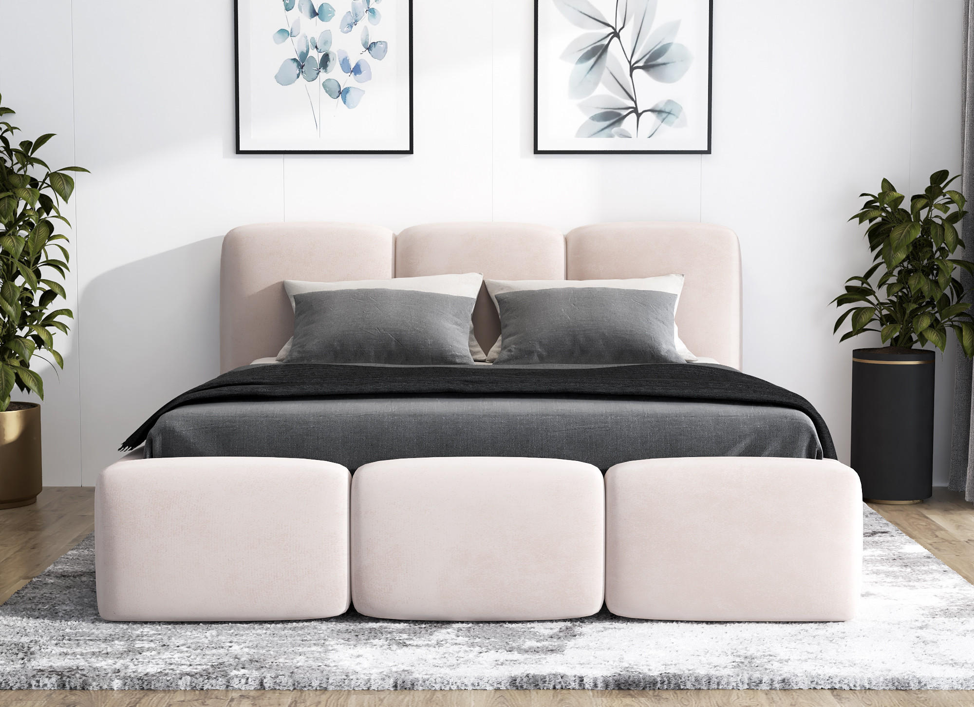 POLSTERBETT STAR180x200 Beige - Beige, Textil (180/200cm) - A&J MöbelLand