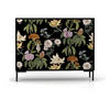 KOMMODE 2 Türen und 4 Schubladen MDF schwarzem Blumendruck WILMA JARA - Multicolor/Schwarz, Holzwerkstoff (45/84/113cm) - RNT By Really Nice Things