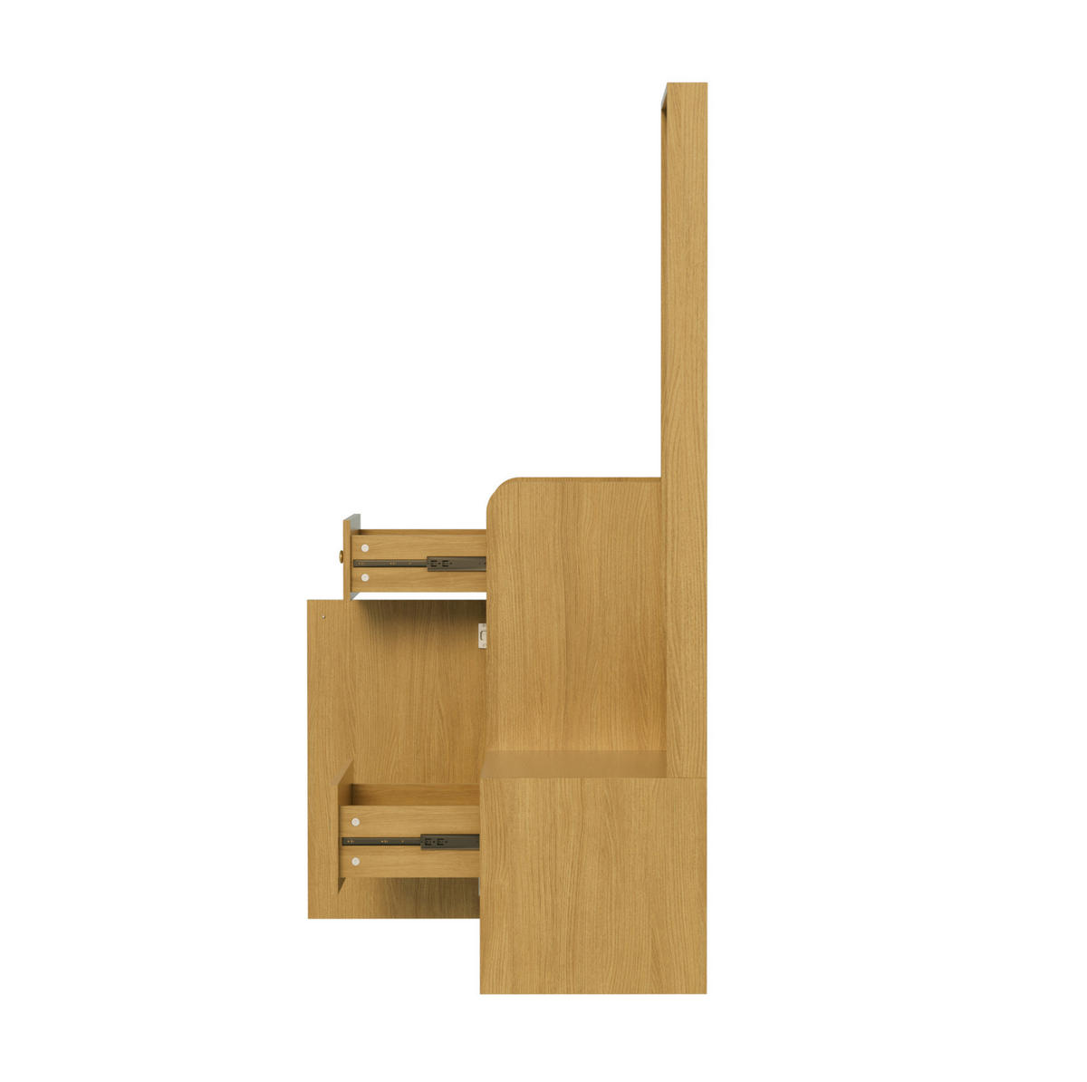 GARDEROBE 105/180/38 cm Holzfarben aus Spanplatte mit Spiegel - Naturfarben, Holzwerkstoff (38/180/105cm) - OKMYHOME