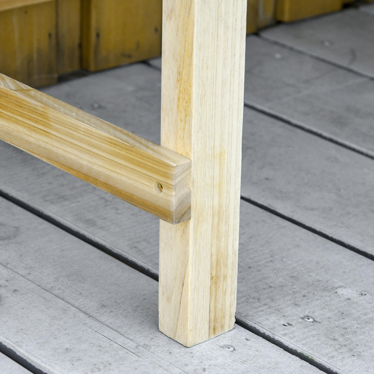 HOCHBEET, Naturholz, Tannenholz - Naturfarben, Holz (91/81/122cm) - Outsunny