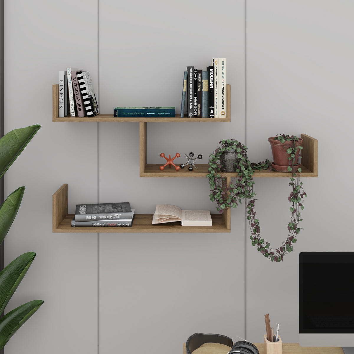 WANDREGAL Tibet Whiskey Eiche 119/22/66,5 cm - Sonoma Eiche, Holzwerkstoff (119/66.4/22cm) - Decortie