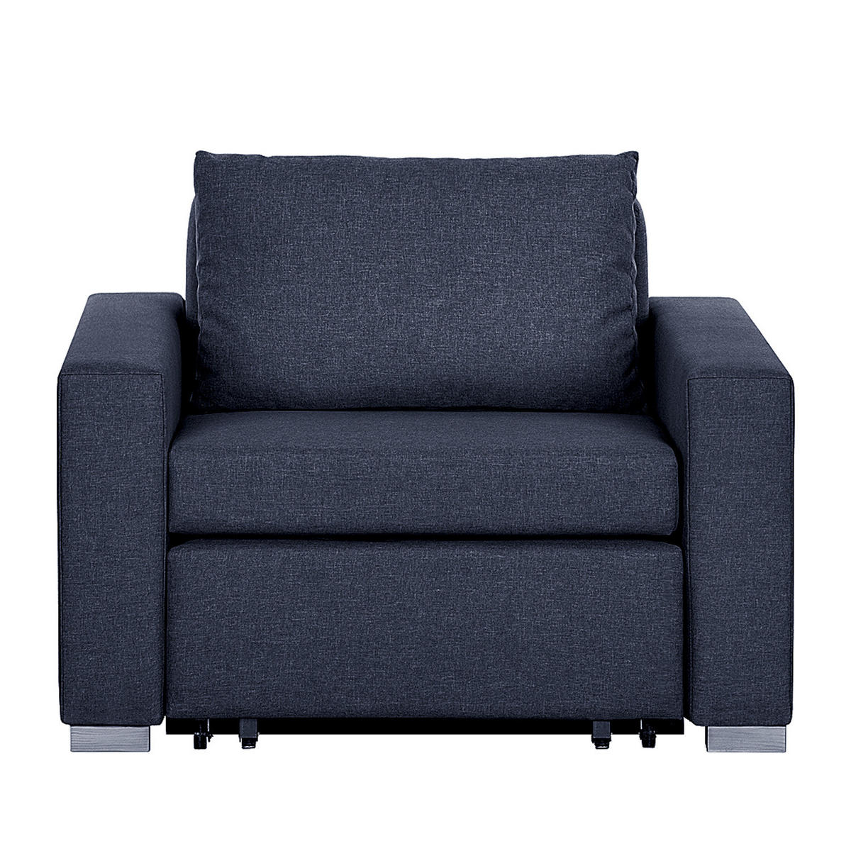 SCHLAFSESSEL - Blau/Silberfarben, Textil (110/90/90cm) - home24