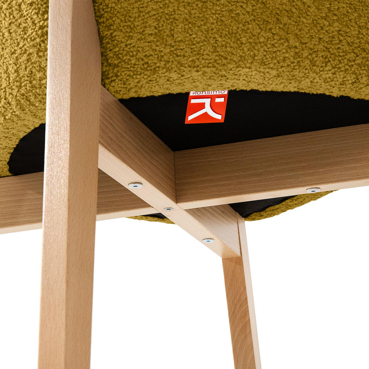 POLSTERSTUHL LONIS Esszimmerstühle 2er Set - Eichefarben/Honig, Holz/Textil (55/82/54cm) - KONSIMO®