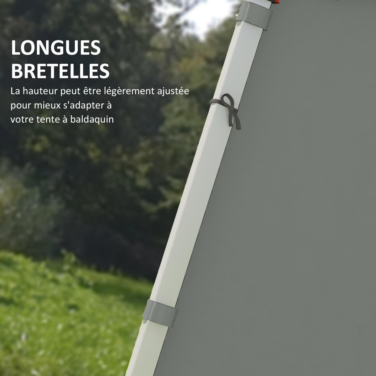 SEITENWÄNDE DE-12615 2er-Set für 3x3 oder 3x6 m mit Reißverschluss Dunkelgrau - Dunkelgrau, Textil (1/195/295cm) - ComfortXL