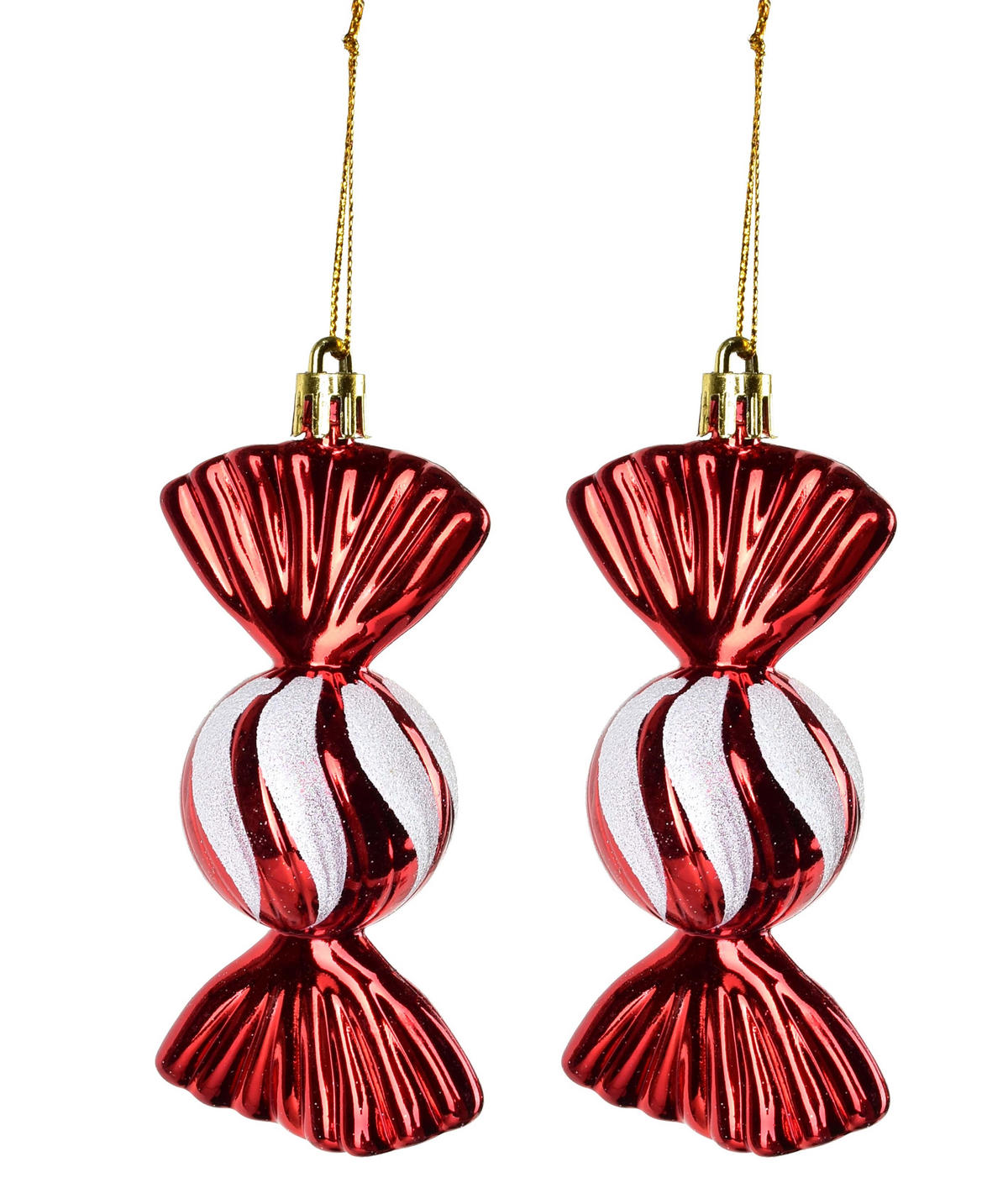 CHRISTBAUMANHÄNGER Santa Lila 2er Set Rot 4x4x11 cm Kunststoff - Rot, Kunststoff (4/11/4cm) - Mondex