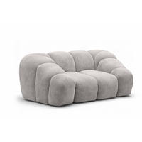 SESSEL modular, Veloursstoff Bluvel, Grau, CROISSANT - Grau, Holz (168/72/115cm) - Kaiser Möbel