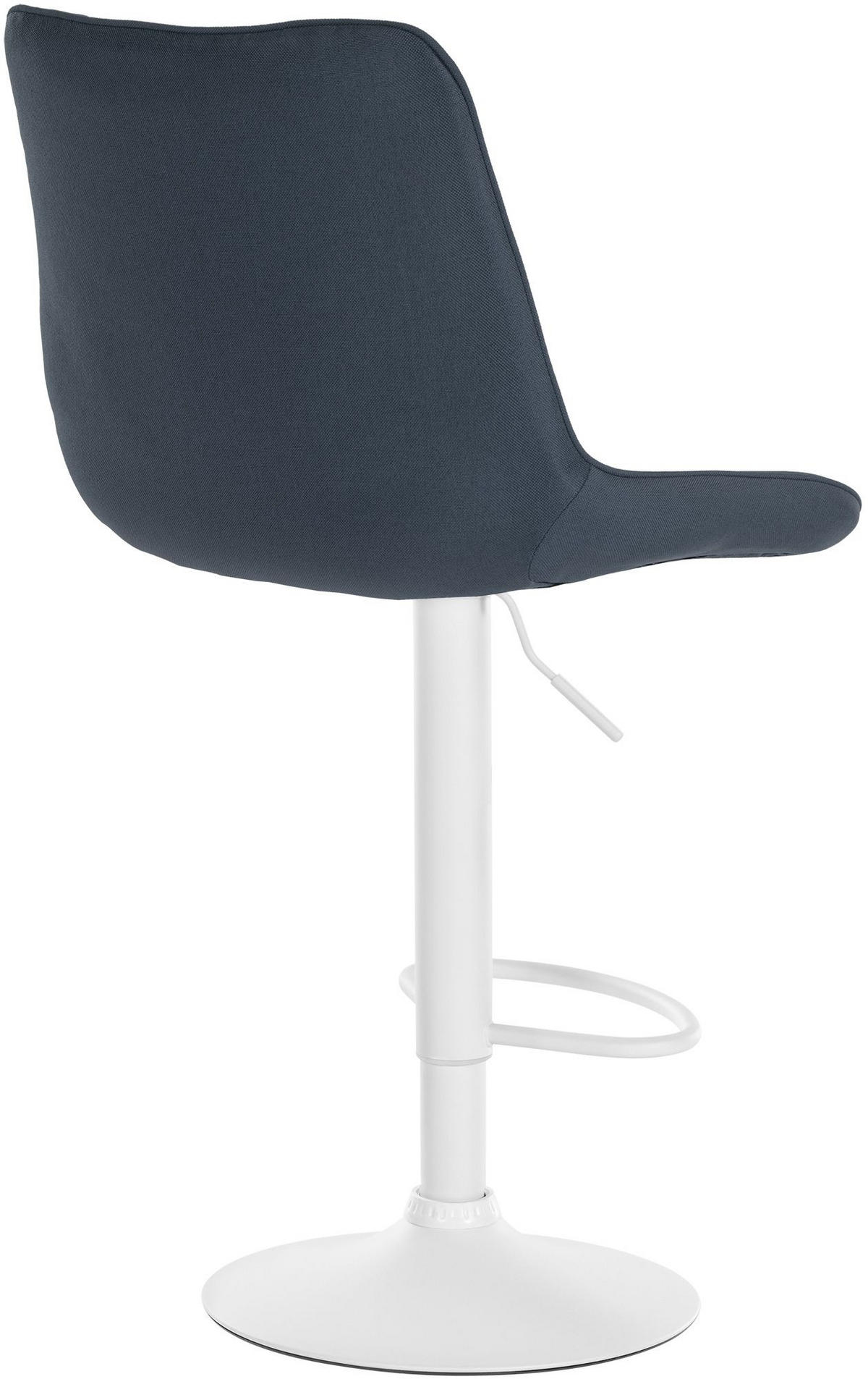 BARHOCKER RIO Dunkelgrau Stoff Weiß - Dunkelgrau, Textil/Metall (49.5/91/50cm) - DELUKE
