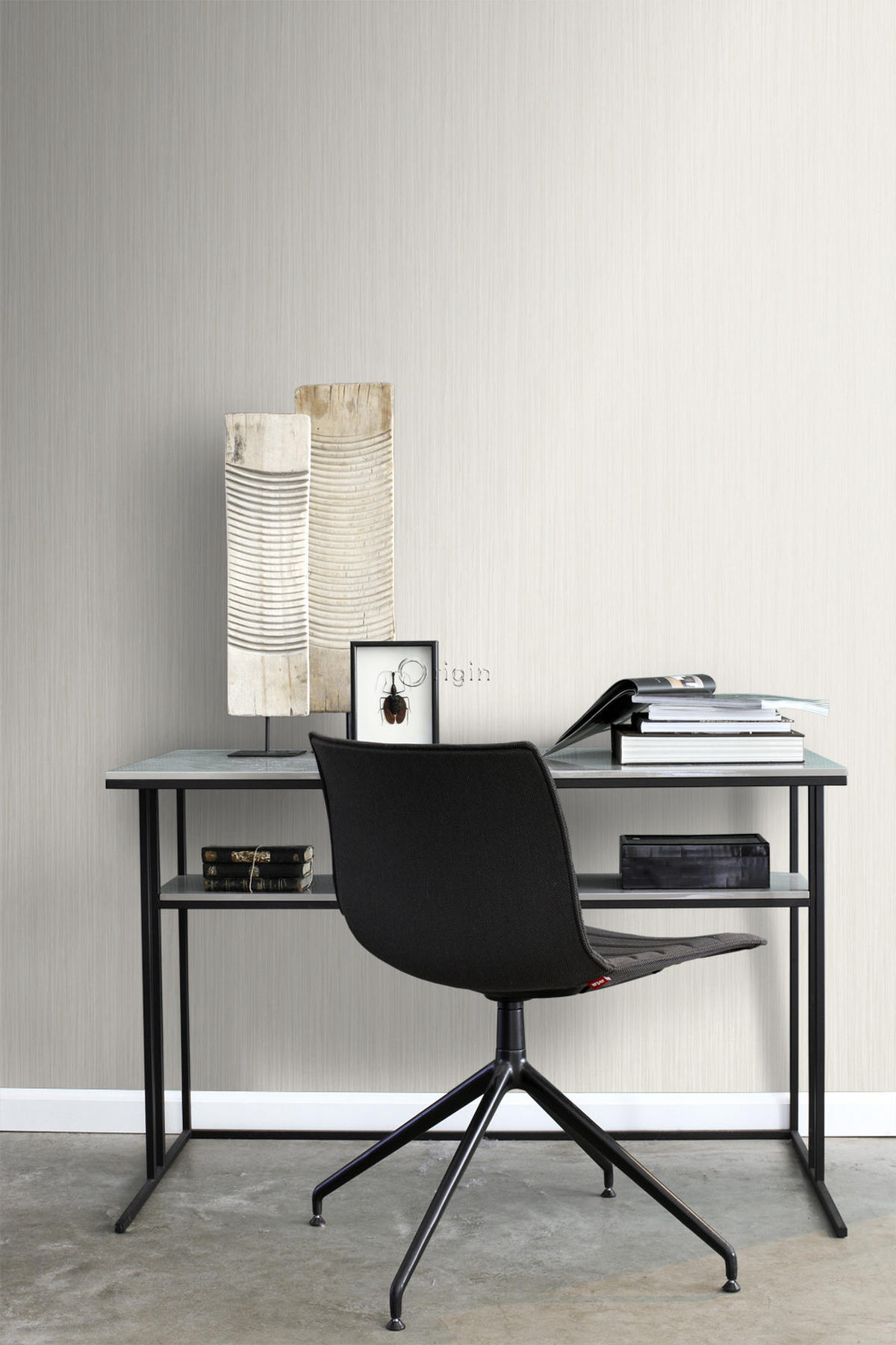 TAPETE feine Streifen 53 cm x 10.05 m - Grau, Papier (53/1000cm) - Origin Wallcoverings