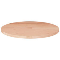 TISCHPLATTE Runde Ø50/1,5 Cm Unbehandeltes Massivholz Eiche - Naturfarben, Holz (50/50/1.5cm) - vidaXL