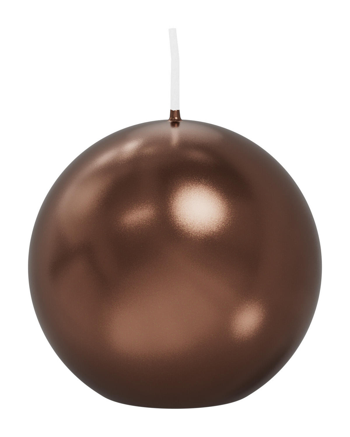 KUGELKERZEN Bronze Ø 6 cm, 16 Stück - Bronzefarben, Paraffin (6/6/6cm) - Wiedemann Kerzen