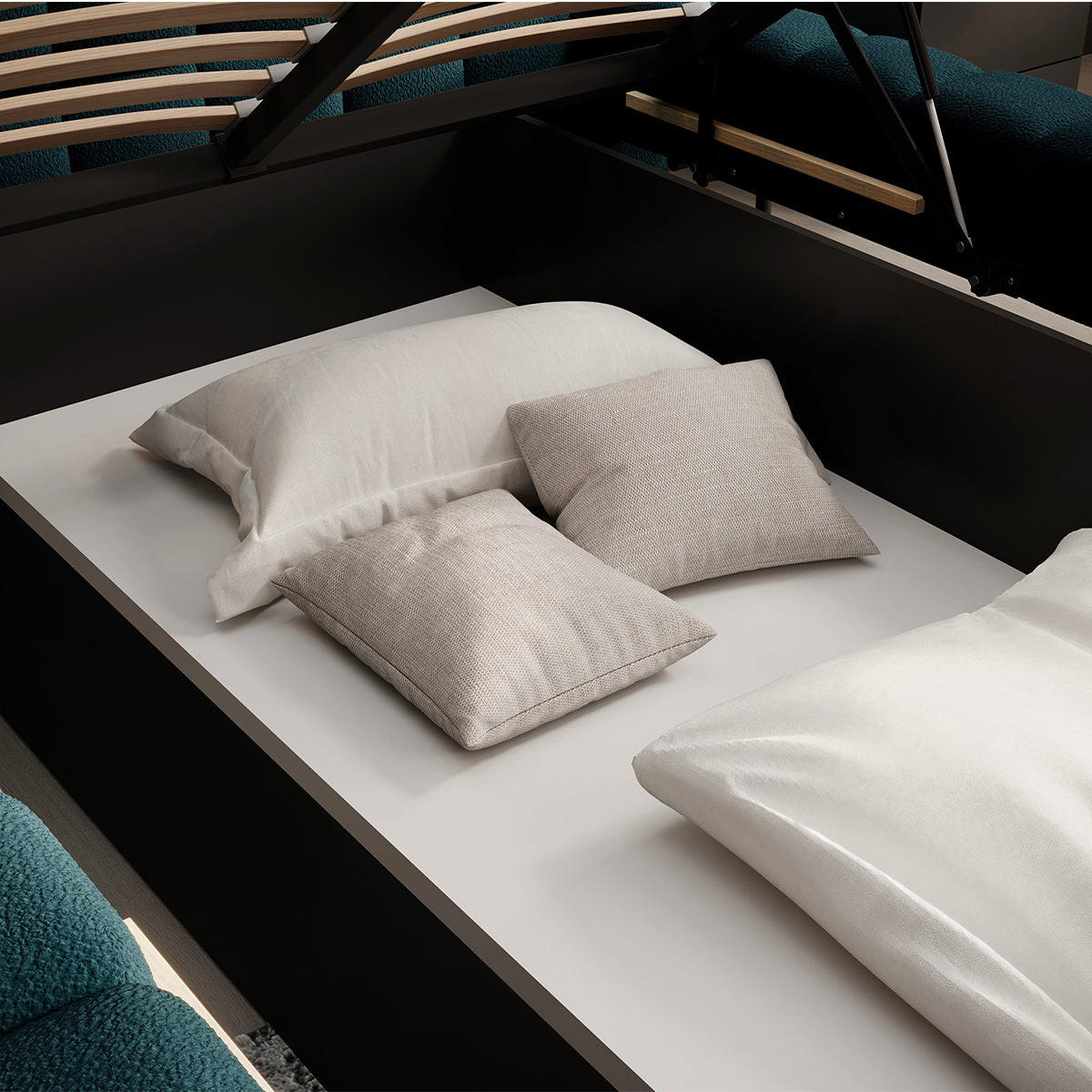BOXBETT 160/200 Ezio Blau - Blau, Holz (160/200cm) - Petits-meubles