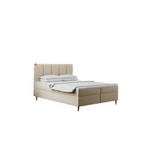 BOXBETT Mit Bettkasten Matratze ADEL Stoff Monolith Beige 120x200 cm H3-Bonell - Beige, Holz/Textil (120/200cm) - Kaiser Möbel