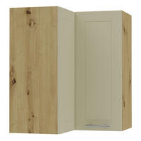 ECKHÄNGESCHRANK Kvantum W12/60 Vanille Matt / Eiche Artisan Matt 60 / 60 / 72cm - Creme/Eiche Artisan, Holz/Holzwerkstoff (60/72/60cm) - Feldmann-Wohnen