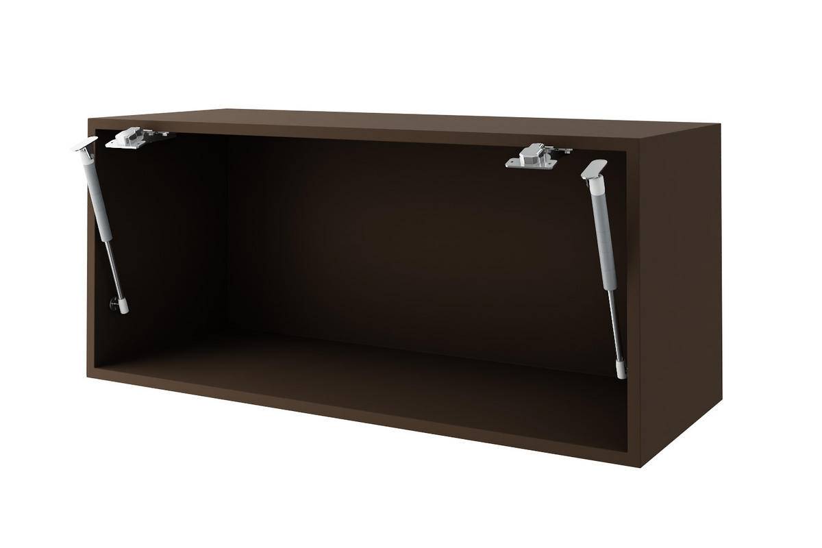 KLAPPHÄNGESCHRANK Kvantum W4B/80 Graphit Matt / Lava Matt 80 / 32,5 / 36cm - Dunkelgrau/Graphitfarben, Holz/Holzwerkstoff (80/36/32.5cm) - Feldmann-Wohnen