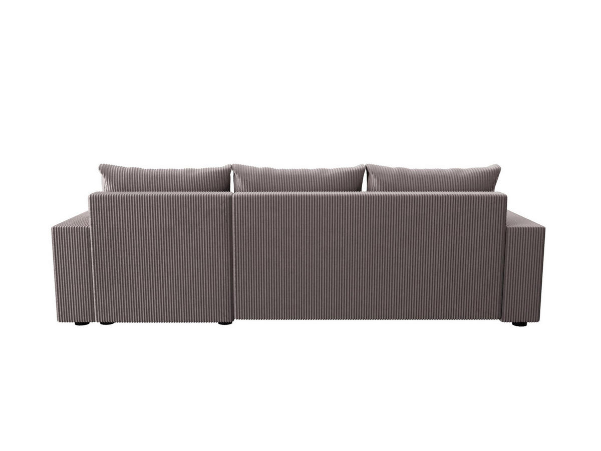 ECKSOFA HEWLET L BIS Zoom 19 Rechts mit Schlaffunktion - Grau, Textil (240/140cm) - Bedante