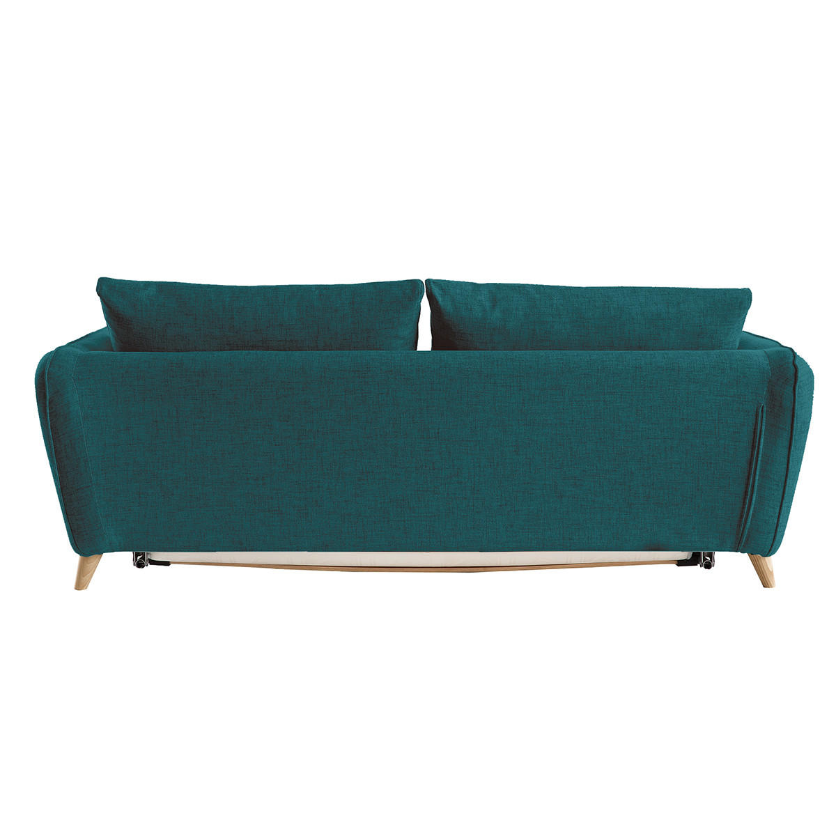 SOFA Skandinavisch 3-Sitzer Pfauenblau CREEP - Blau, Textil (103/81/201cm) - Miliboo