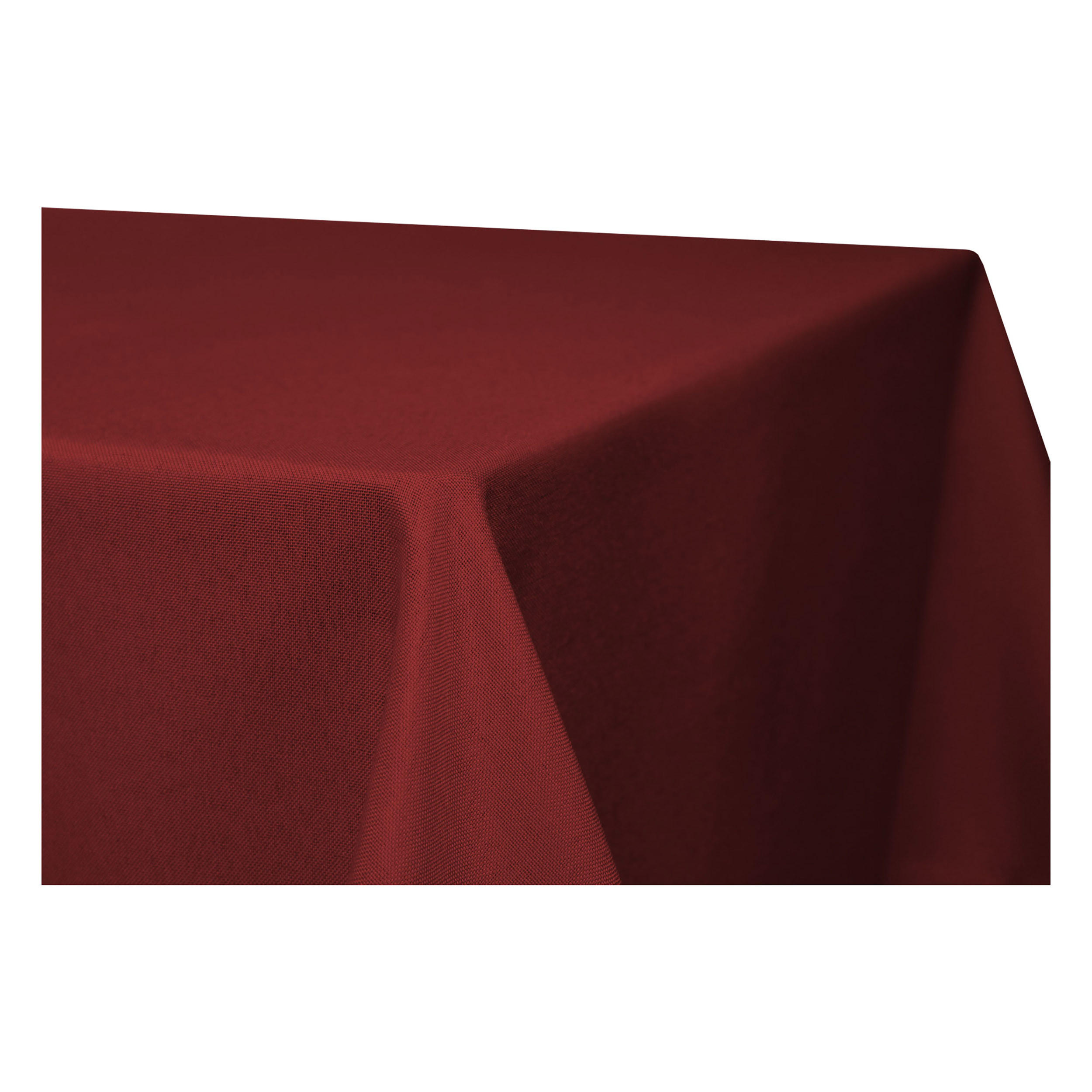 TISCHDECKE Leinenoptik 110/220 cm eckig Bordeaux - Bordeaux, Textil (110/220cm) - TiborTex