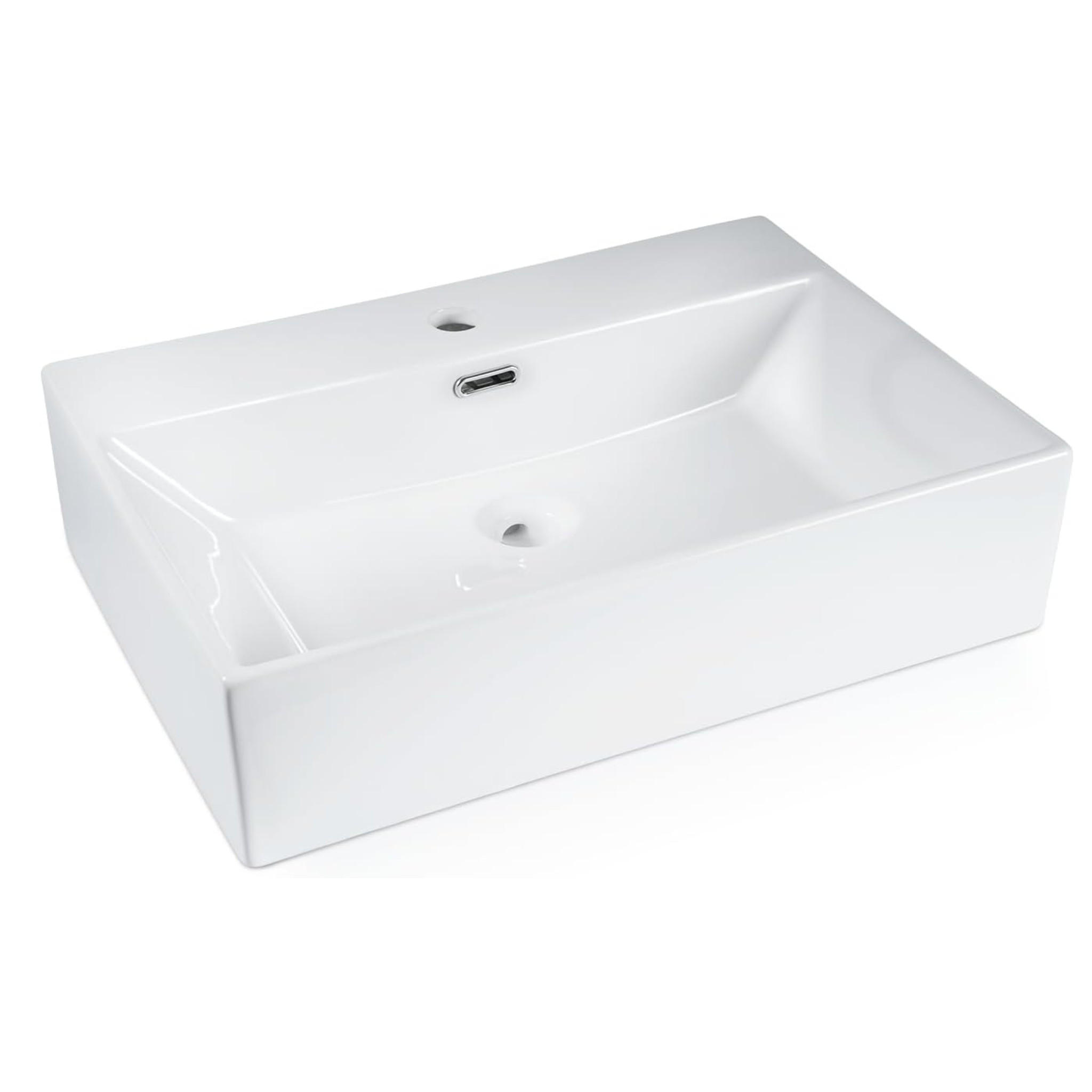 WASCHBECKEN Nyvyn 60/42/15 cm - Weiß, Keramik (42/15/60cm) - ZMH