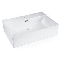 WASCHBECKEN Nyvyn 60/42/15 cm - Weiß, Keramik (42/15/60cm) - ZMH