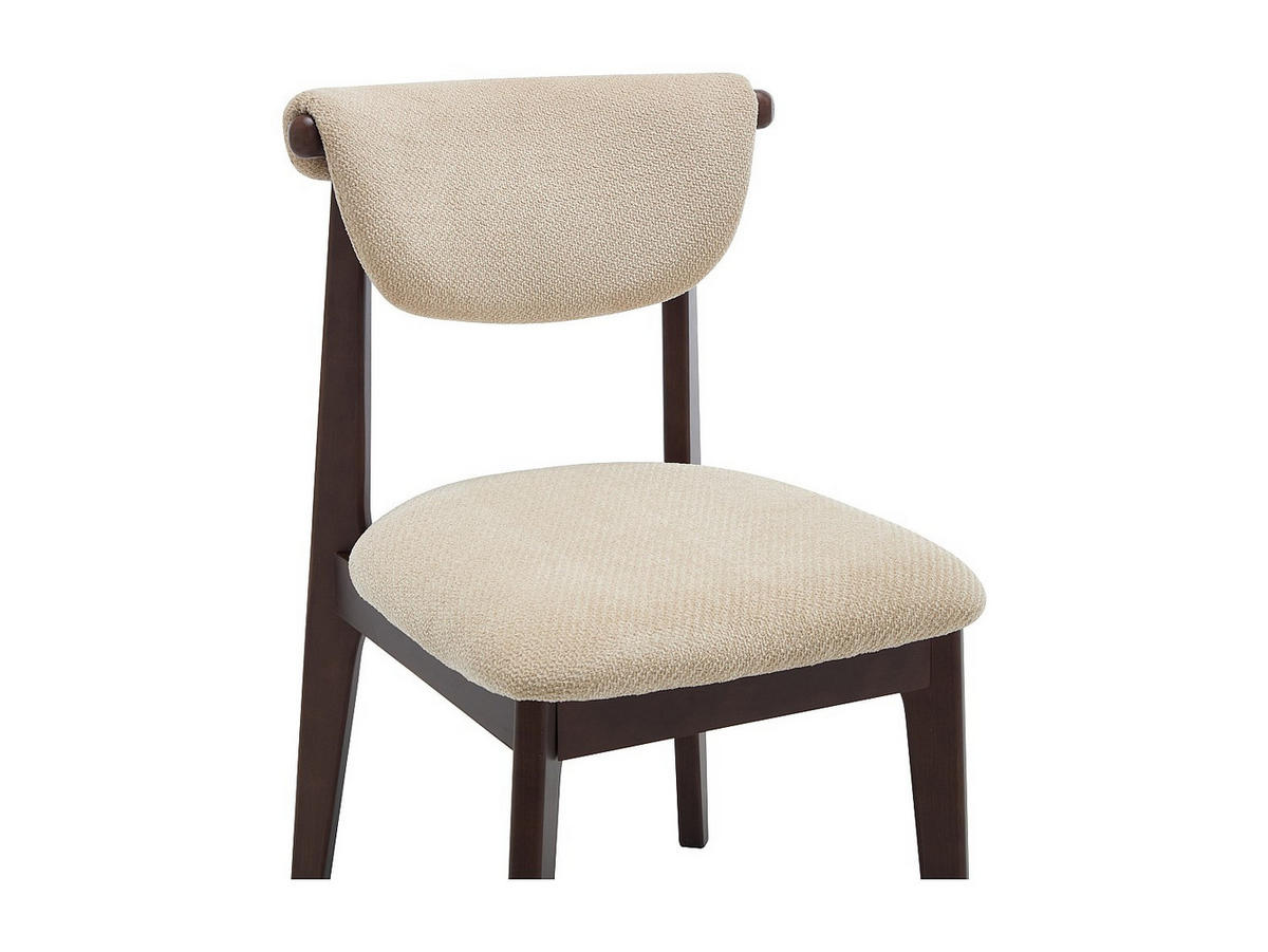 6ER-SET Stühle aus texturiertem Stoff und Kautschukholz - Beige - GABIEL - Beige, Textil (51/83.5/59cm) - Vente-Unique