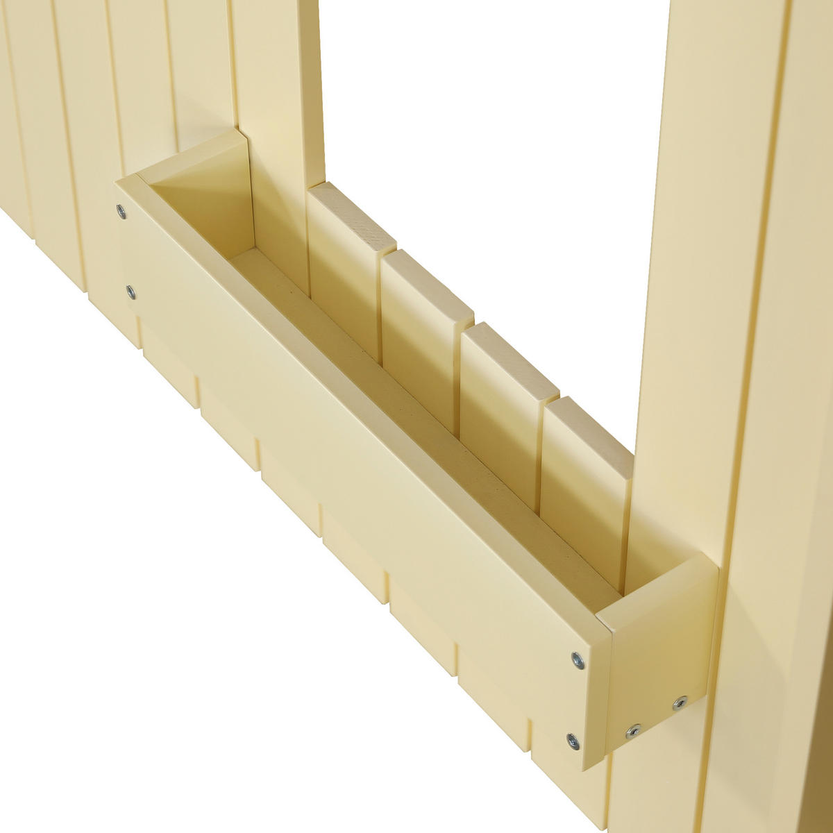 HOCHBETT 90/200 cm DE-32722 mit LED-Lichtleisten und Leiter mit Ablage Natur - Naturfarben, Holzwerkstoff (90/200cm) - ComfortXL