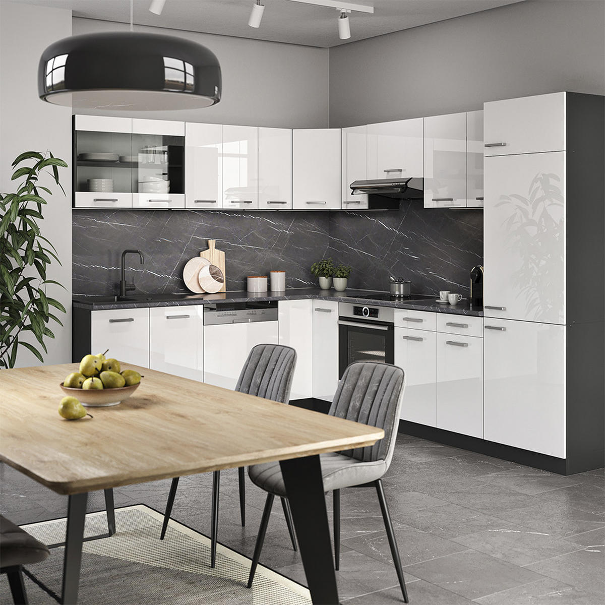 KÜCHENFRONT R-Line Weiß Hochglanz 39.6 x 71.3 cm Möbelfront für den Eckunterschrank - Weiß Hochglanz, Holzwerkstoff (39.6/71.3/1.6cm) - Vicco